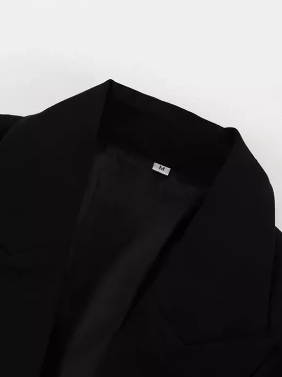 Robe blazer découpée à manches longues robe mi-longue de printemps pour femmes 2026
