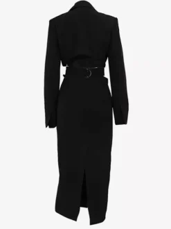 Robe blazer découpée à manches longues robe mi-longue de printemps pour femmes 2026