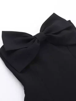 Robe Coquette à n艙ud pour femme - Robe mini bustier en forme de c艙ur - Idéale pour une fête d'anniversaire d'été 2026