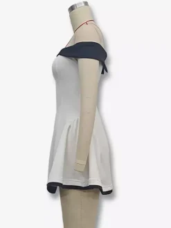 Robe courte à épaules dénudées et manches longues coupe trapèze tenue de soirée sexy pour femme 2026