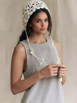Robe courte en coton pour femme - Robe tunique décontractée sans manches à col rond et dos nu avec poches - Collection été plage 2026