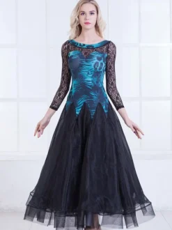 Robe de bal Performance avec dentelle en organza pour adultes Déguisements Halloween