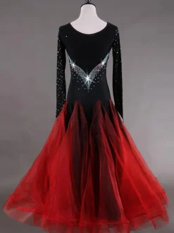 Robe de bal Performance color-block en organza pour adultes Déguisements Halloween