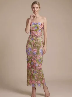 Robe de bal robe de soirée robe de cocktail robe bustier en tulle robe longue à fleurs pour concours de beauté