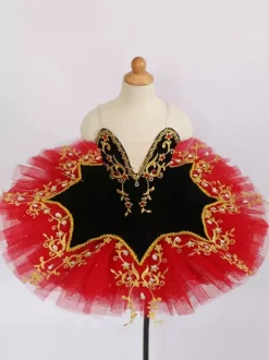 Robe de Ballet fille enfant ballerine strass dentelle Polyester robe ensemble de danse
