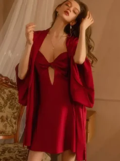 Robe de chambre Birdal Lingerie pyjama vêtements de nuit lingerie noire vêtements d'intérieur