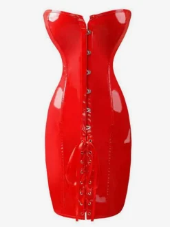 Robe De Club Pour Femmes Robe Sexy Sans Bretelles Noires À Lacets