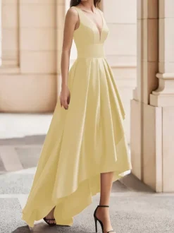 Robe de cocktail mariage robe de soirée col rond sans manche dos nu