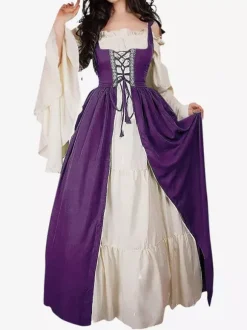 Robe de costume paysanne médiévale pour femme Renaissance