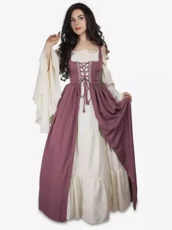 Robe de costume paysanne médiévale pour femme Renaissance