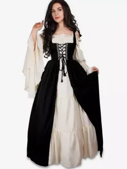 Robe de costume paysanne médiévale pour femme Renaissance