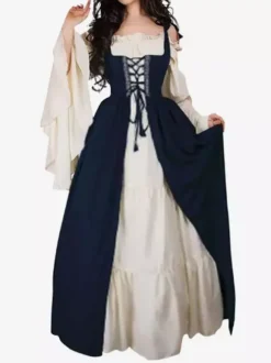 Robe de costume paysanne médiévale pour femme Renaissance