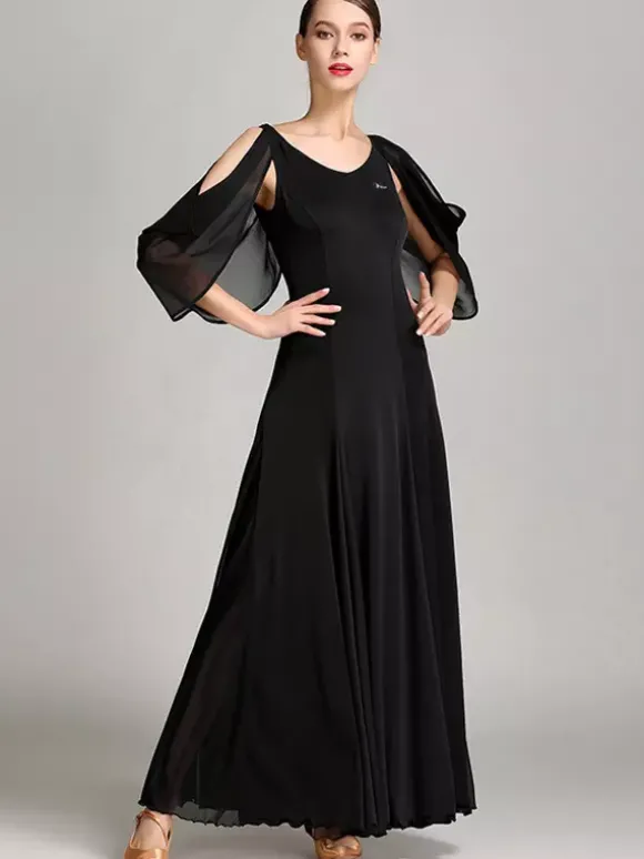 Robe de danse de salon latine moderne pour femme tenue de valse tango pratique