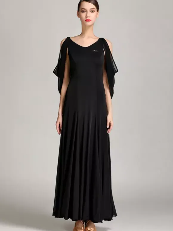 Robe de danse de salon latine moderne pour femme tenue de valse tango pratique