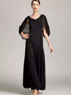 Robe de danse de salon latine moderne pour femme tenue de valse tango pratique