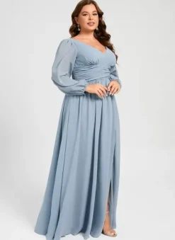 Robe de demoiselle d'honneur trapèze longueur au sol fermeture éclair robes formelles en mousseline de soie