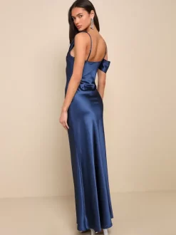 Robe de demoiselle d'honneur dos ouvert asymétrique sirène robes longues de fête de mariage