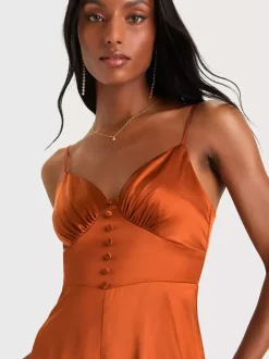 Robe de demoiselle d'honneur bretelles Spaghetti dos ouvert fente haute robes de bal de promo trapèze
