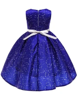 Robe de fête pour Noël Green Polyester Fiber Imprimerie des vacances de Noël Costumes Robe