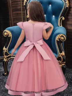 Robe de fête pour Noël Rouge de Noël sans manches en polyester