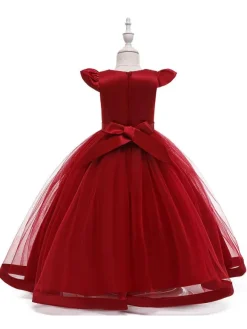 Robe de fête pour Noël Rouge de Noël sans manches en polyester