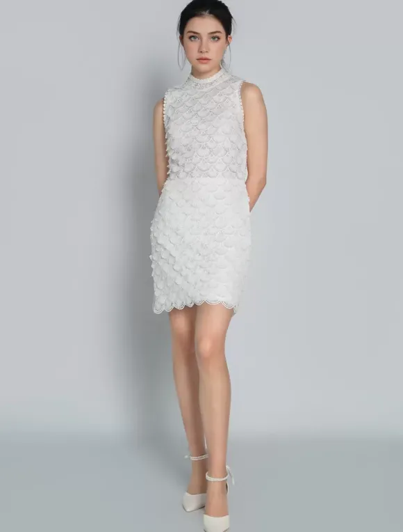 Robe de mariée 2 Pièces en dentelle Ivoire sans manches Robe de Mariée Simple Robes de mariée