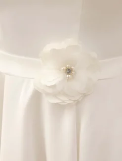 Robe de mariée courte robe de mariée vintage col en coeur boutonnée sur dos au genou