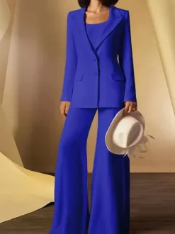 Robe de mariée pour mère col à bijoux manches longues gaine boutons longueur au sol robes d'invitées pour mariage