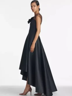 Robe de mariée pour mère de la mariée décolleté illusion sans manches coupe A plissée robes d'invitées de mariage