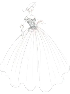 Robe de mariée princesse ivoire en tulle hors de l'épaule jupe plissée à traîne robe de mariage