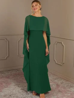 Robe de mère à col bijou sans manches ligne a robes d'invitées de mariage