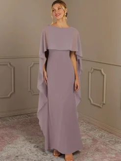 Robe de mère à col bijou sans manches ligne a robes d'invitées de mariage