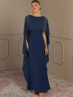 Robe de mère à col bijou sans manches ligne a robes d'invitées de mariage