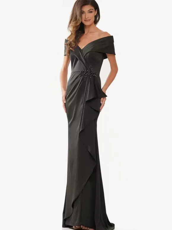 Robe de mère épaules dénudées sans manches sirène longueur au sol robes d'invitées de mariage