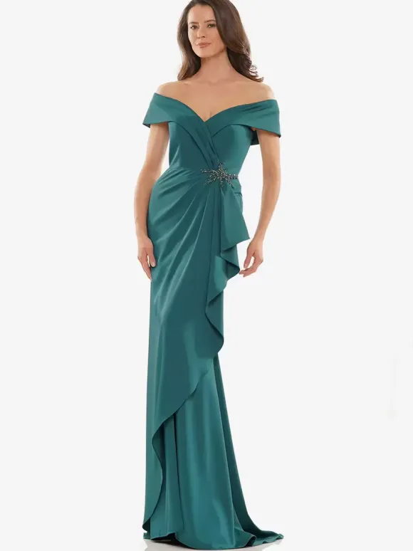 Robe de mère épaules dénudées sans manches sirène longueur au sol robes d'invitées de mariage