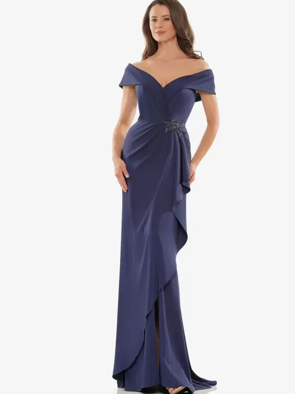 Robe de mère épaules dénudées sans manches sirène longueur au sol robes d'invitées de mariage