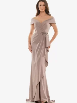 Robe de mère épaules dénudées sans manches sirène longueur au sol robes d'invitées de mariage