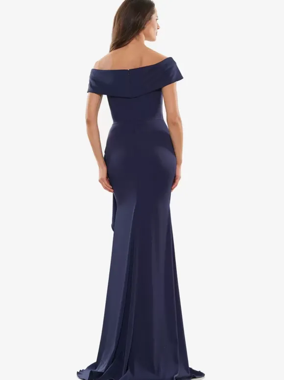 Robe de mère épaules dénudées sans manches sirène longueur au sol robes d'invitées de mariage