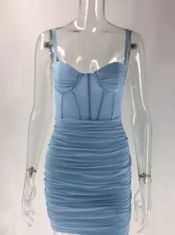 Robe de soirée à bretelles dos nu lilas sexy