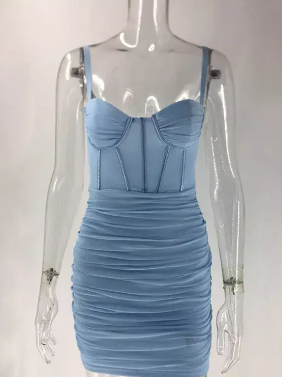 Robe de soirée à bretelles dos nu lilas sexy