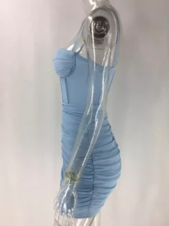 Robe de soirée à bretelles dos nu lilas sexy