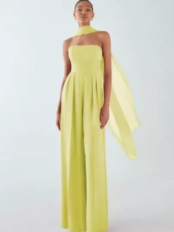 Robe de soirée en mousseline de soie plissée combinaison sans bretelles longueur au sol sans manches fermeture éclair robes de soirée formelles