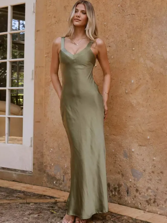 Robe de soirée longue bleu royal à bretelles col sans manches dos nu sexy et semi-formelle