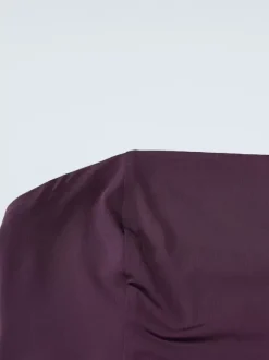 Robe de soirée maxi violette sans bretelles plissée sexy semi-formelle robe d'été