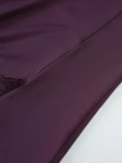 Robe de soirée maxi violette sans bretelles plissée sexy semi-formelle robe d'été