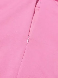 Robe de soirée mini rose à col montant fleuri sans manches style décontracté semi-formel