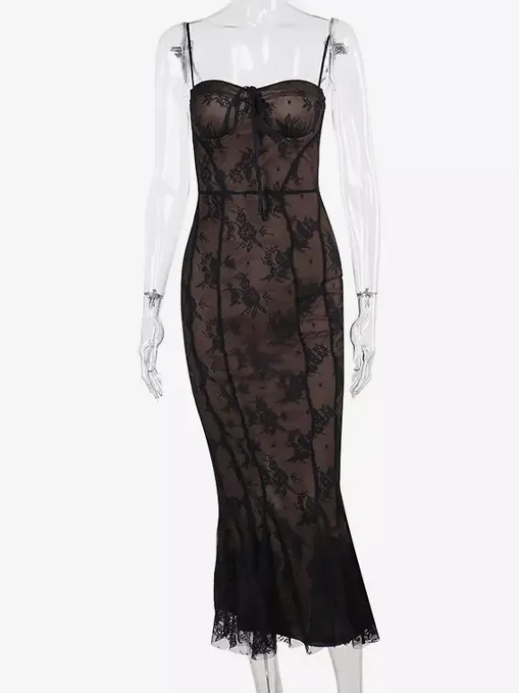 Robe de soirée noire imprimée sans manches à bretelles robe d'été