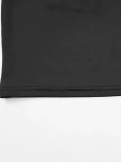 Robe de soirée noire moulante mini à dos nu et ornée de rivets tenue de boîte de nuit