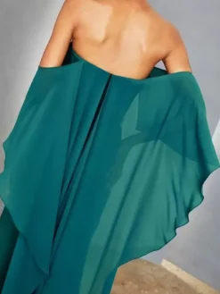 Robe de soirée pour mère de la mariée sans bretelles sans manches style sirène longueur au sol robes d'invitées de mariage