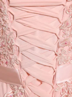 Robe de soirée robe cérémonie femme col rond au sol